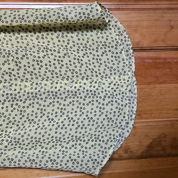 Cabi Viola Daisy Print Sleeveless Yellow  Collared Blouse - Picture 4 of 10